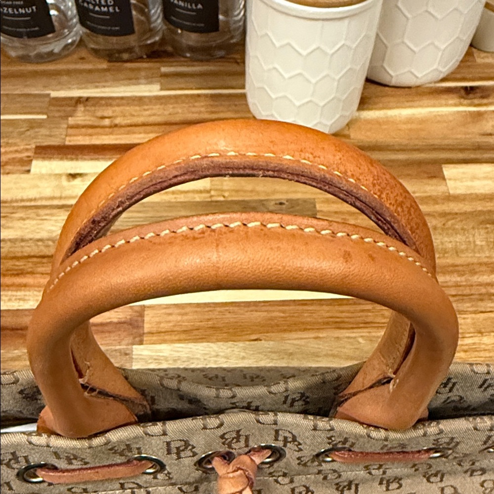 FOR BUNDLE Dooney & Bourke Brown Logo Satchel with Detachable Crossbody Strap - Picture 10 of 12